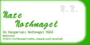 mate nothnagel business card